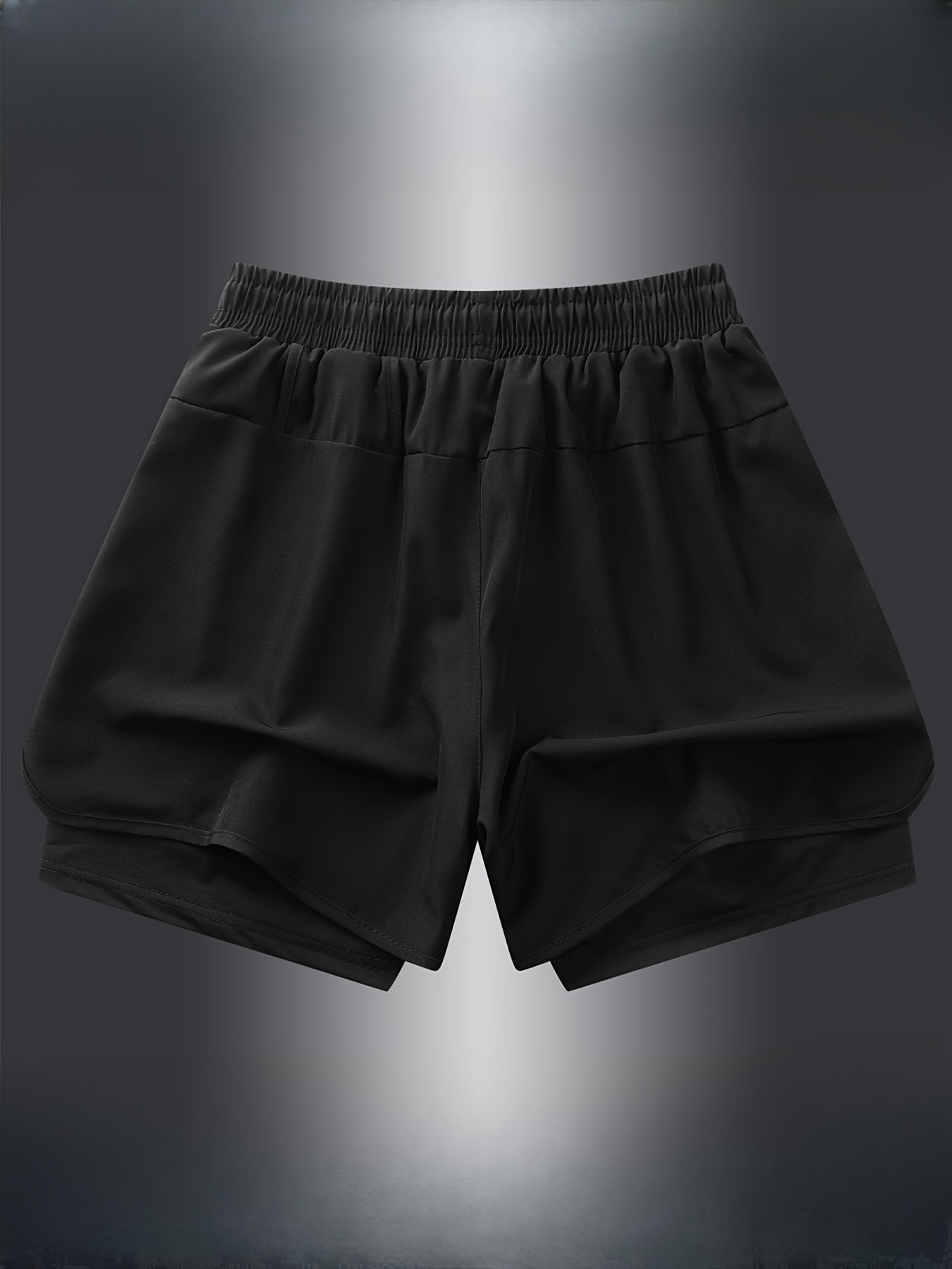 Breathable men's athletic shorts with quick-dry polyester and printed design, perfect for summer sports.