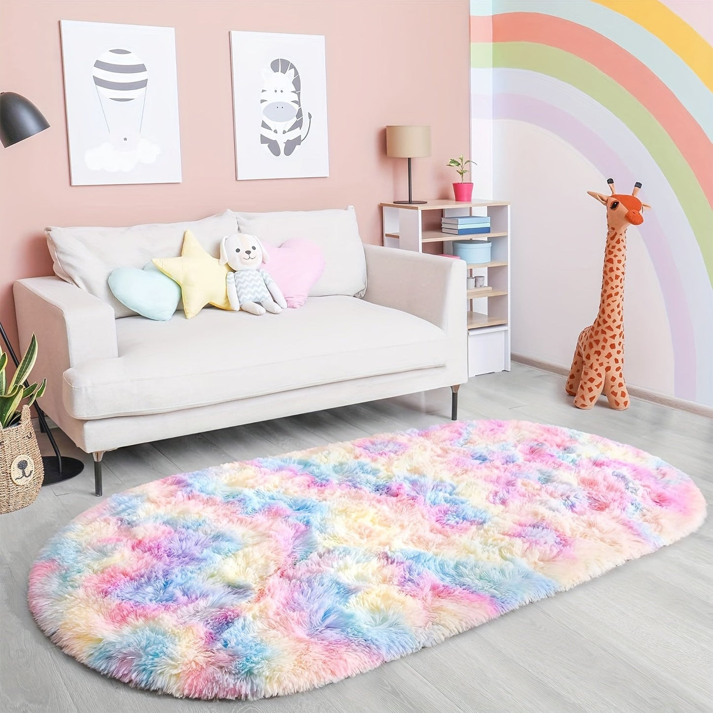 Plush Bedroom Rug - Soft, Cozy, Non-Slip, Machine Washable, Skin-friendly, Perfect for Indoor Use and Bedside