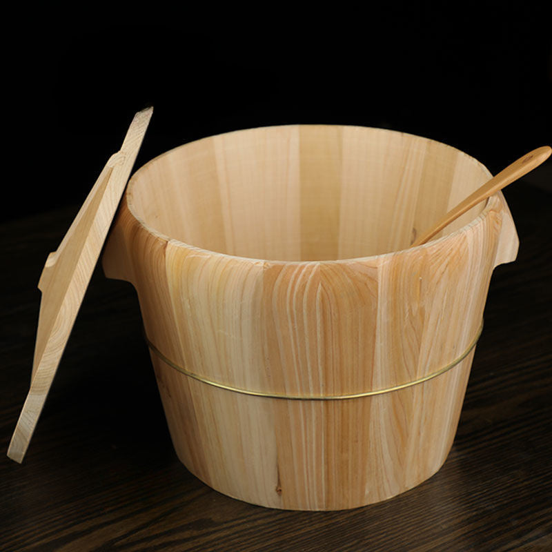 Wooden Steamer Basket - Ideal Kitchen Tool for Healthy Cooking, Great for Steaming Rice & Vegetables