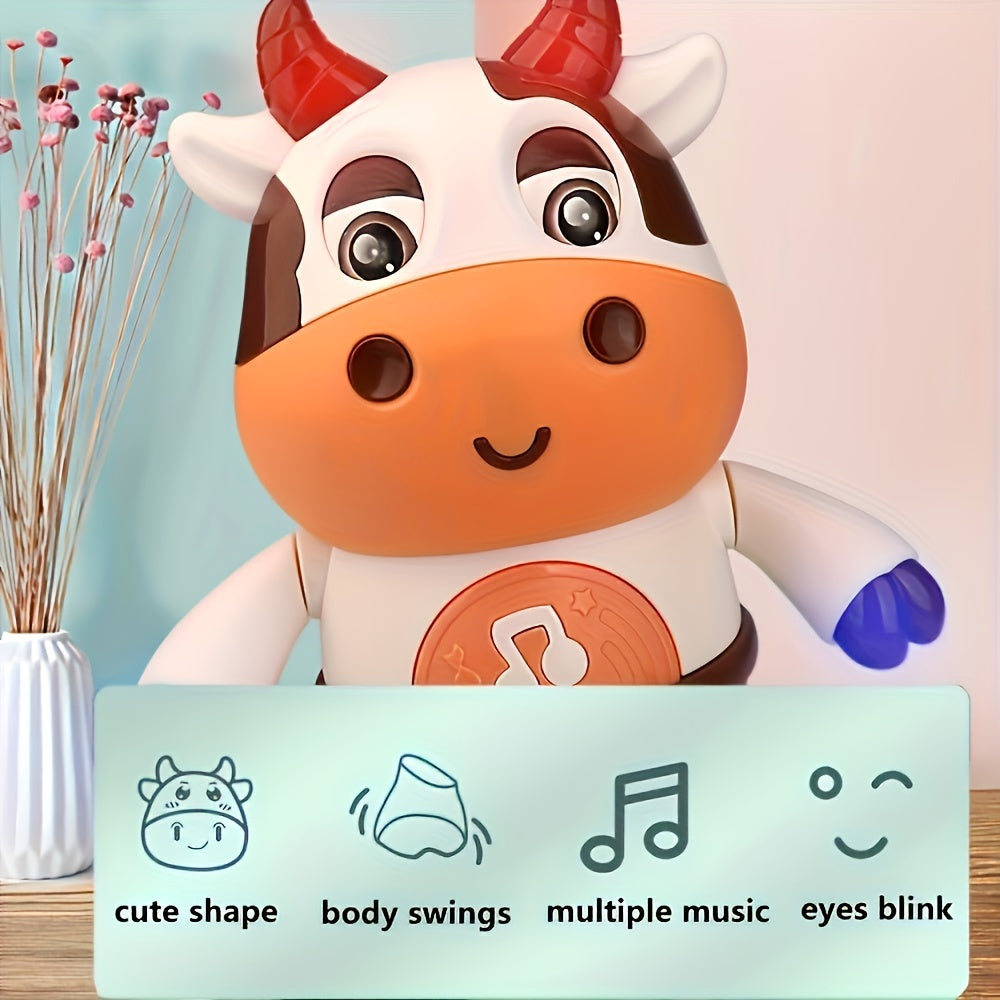 Exciting Interactive Singing & Dancing Cow Robot Toy featuring Music and Lights - Ideal Gift for Kids, Great for Christmas or Halloween