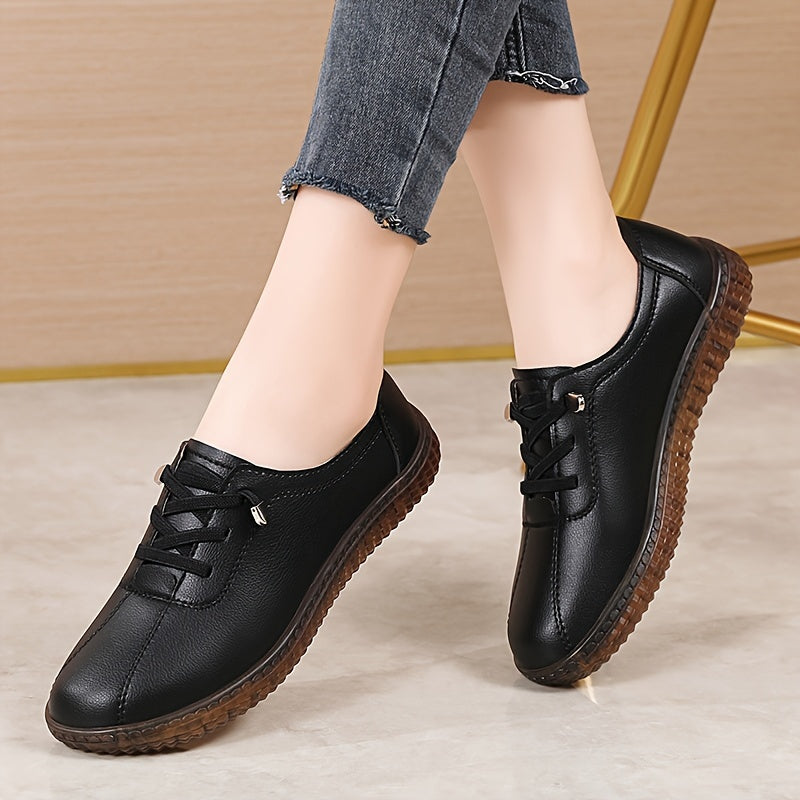 Women's Fashion & Casual Flat Lace-up Oxfords with Durable Sole for Daily Wear