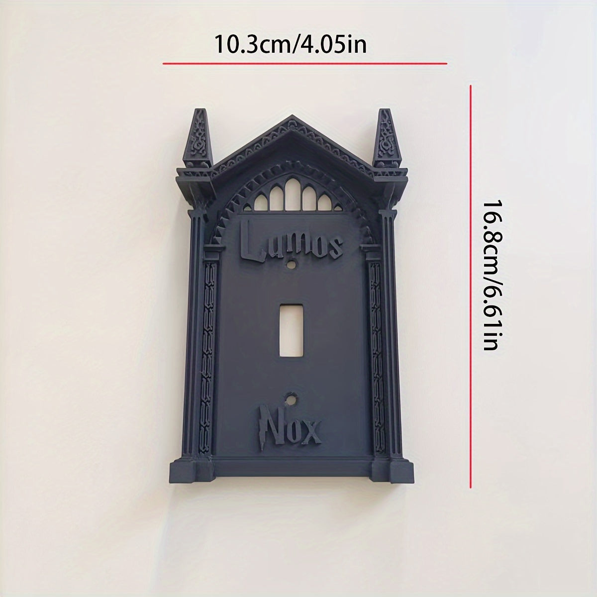 Easy-install 3D printed light switch cover for Halloween and holiday decor; no batteries needed. Unique black wall art for home, Halloween decorations.