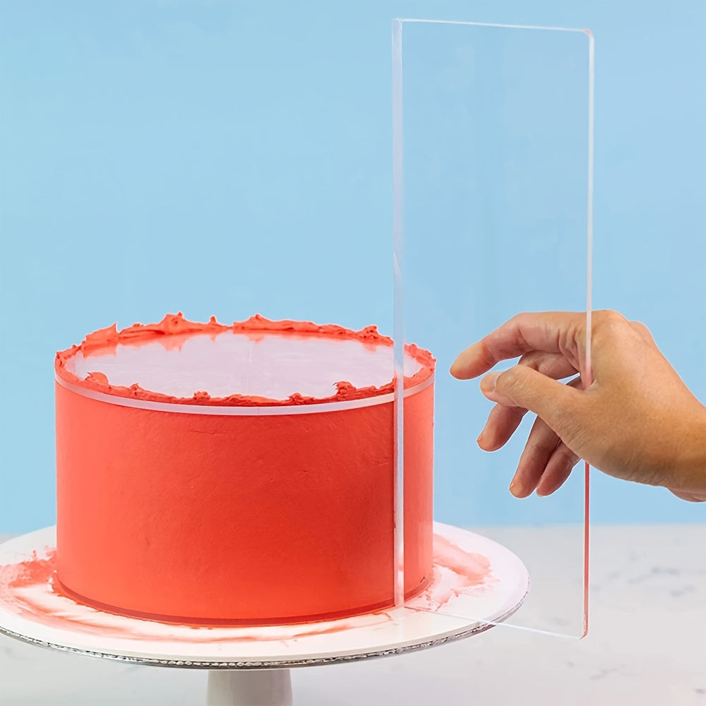 Transparent Acrylic Cake Scraper for Perfect Edges and Decorations - Multi-Purpose Baking Tool