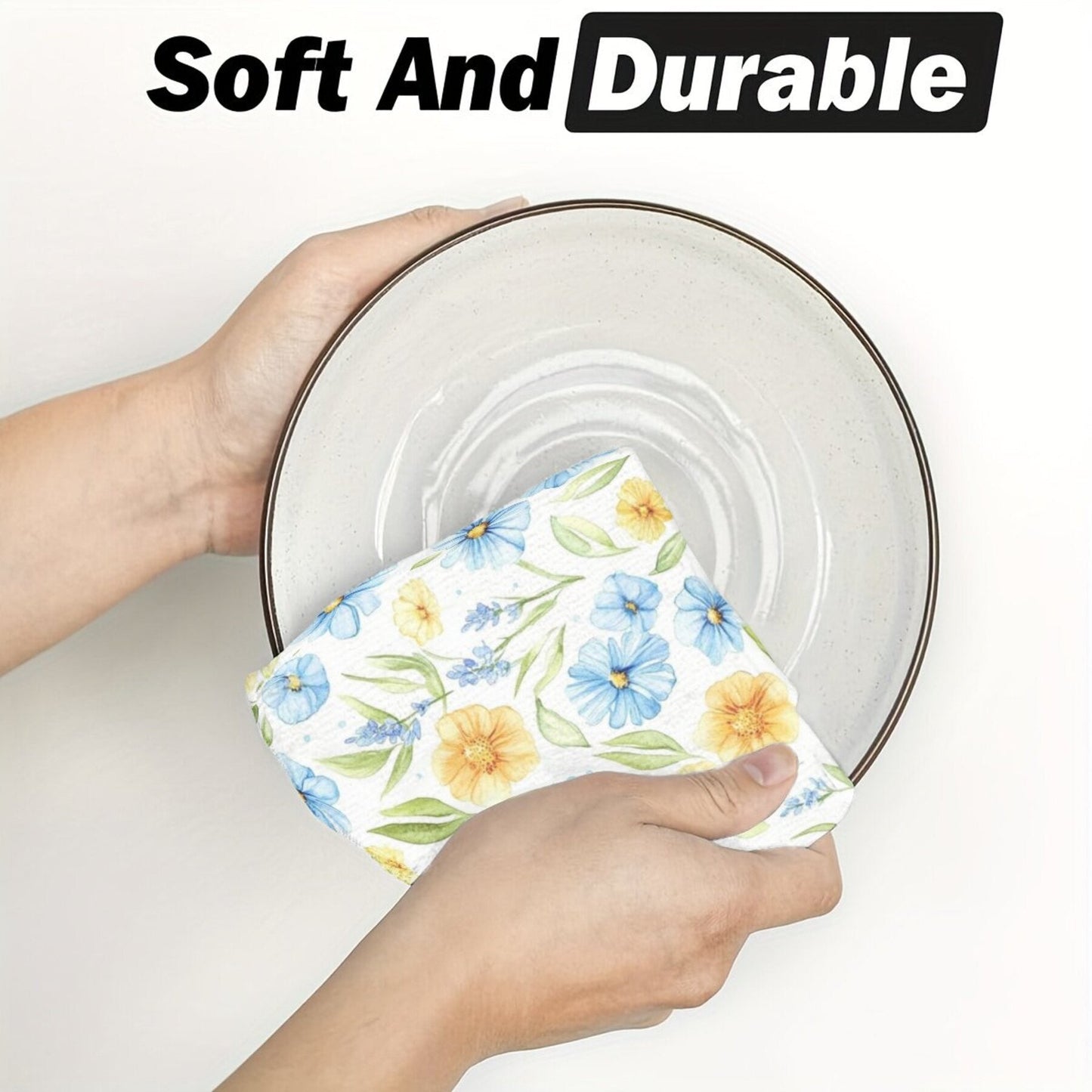 Two scouring pad dish cloths