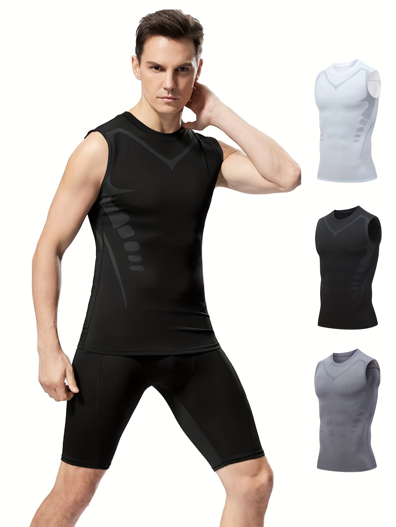 Men's Quick-Dry Tank Top suitable for sports events, fitness training, and ball games.