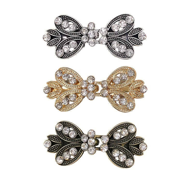 A versatile and stylish accessory, this Elegant Rhinestone Sweater Clip features a Multi-Functional Alloy Cape Buckle design. Perfect for adding a touch of flair to your outfit, this Unique Scarf Buckle is a must-have Women's Fashion Accessory.