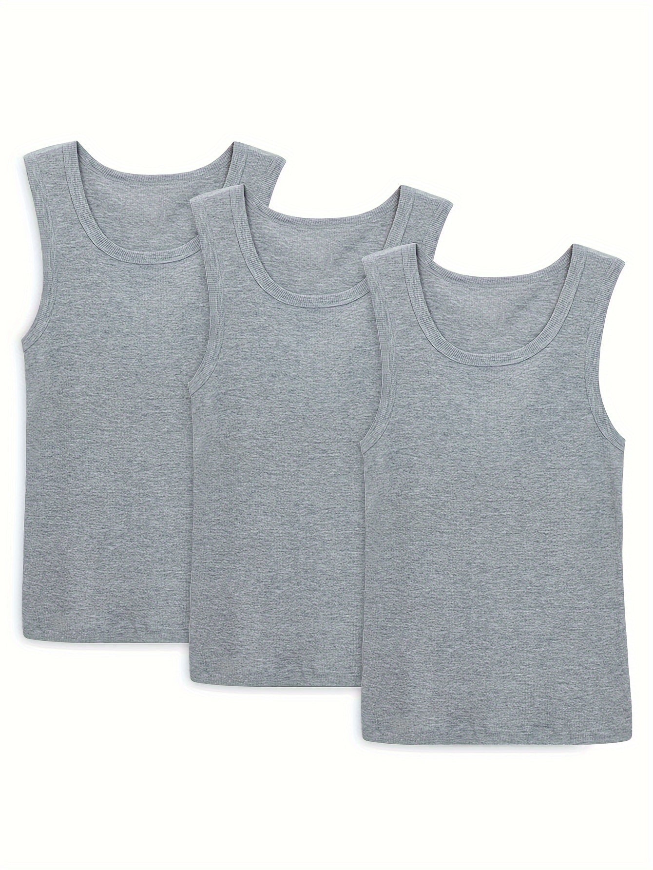 3 pieces of men's cotton tank vests for sports, comfortable clothing