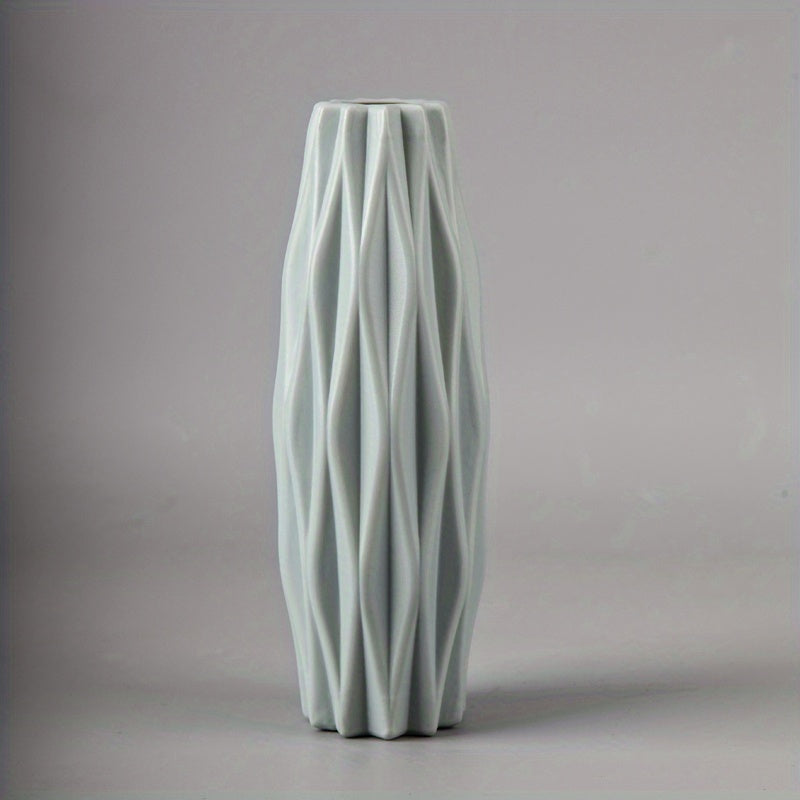 Nordic plastic vase for creative modern flower arrangements. Perfect for scene and room decor, wedding supplies and favors (flowers not included).