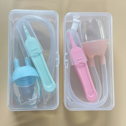 Youngsters Nose & Ear Cleaning Kit - Includes 3 Silicone Nasal Aspirators and Booger Clip, Ideal for Kids, Bright Pink/Blue