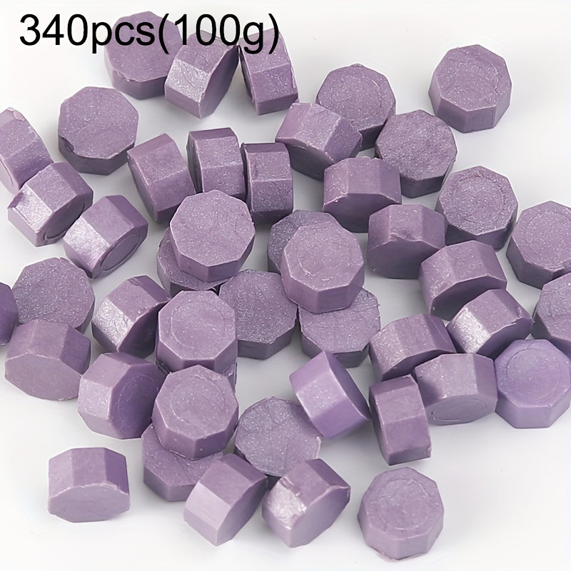 340pcs 100g Octagonal Wax Particles for DIY Gift Box Sealing Wax