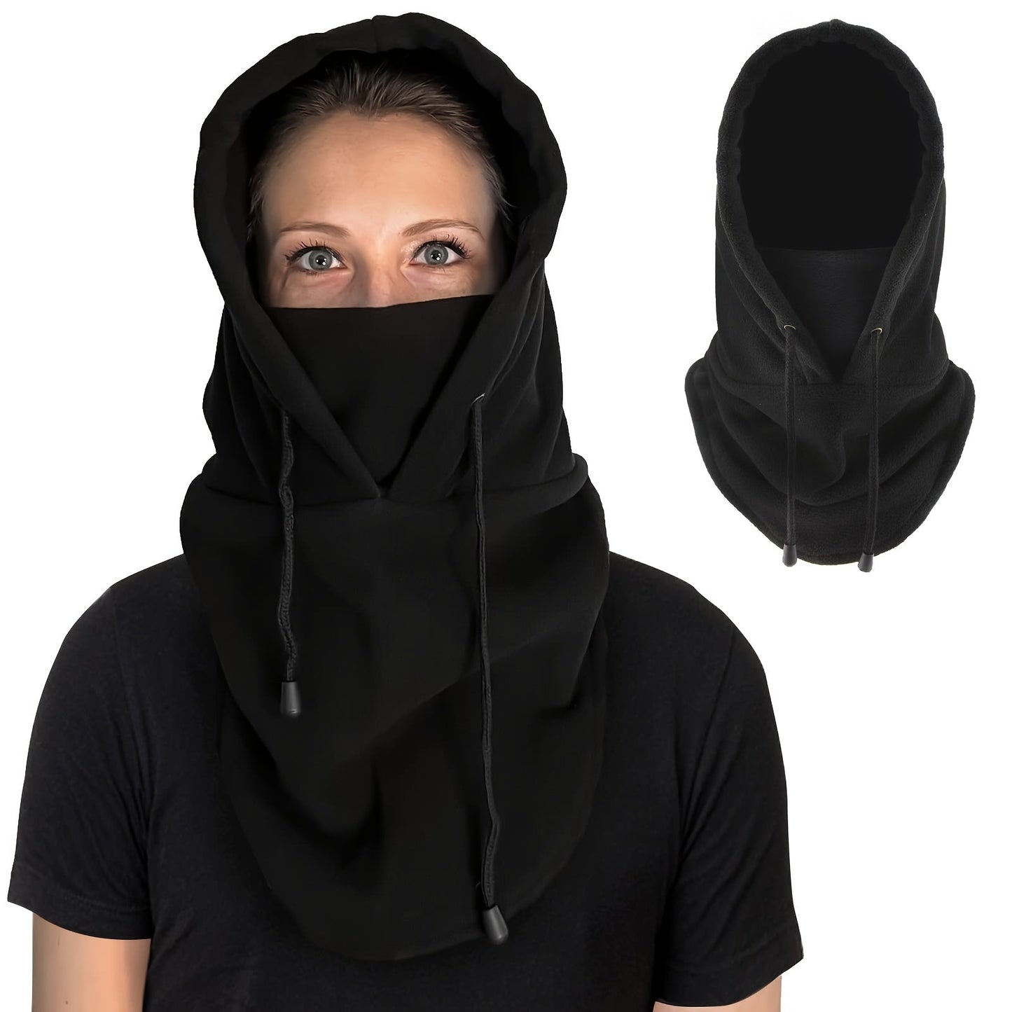 Stylish Knit Women's Winter Balaclava Hood - Windproof and Warm Neck Gaiter for Skiing and Cycling