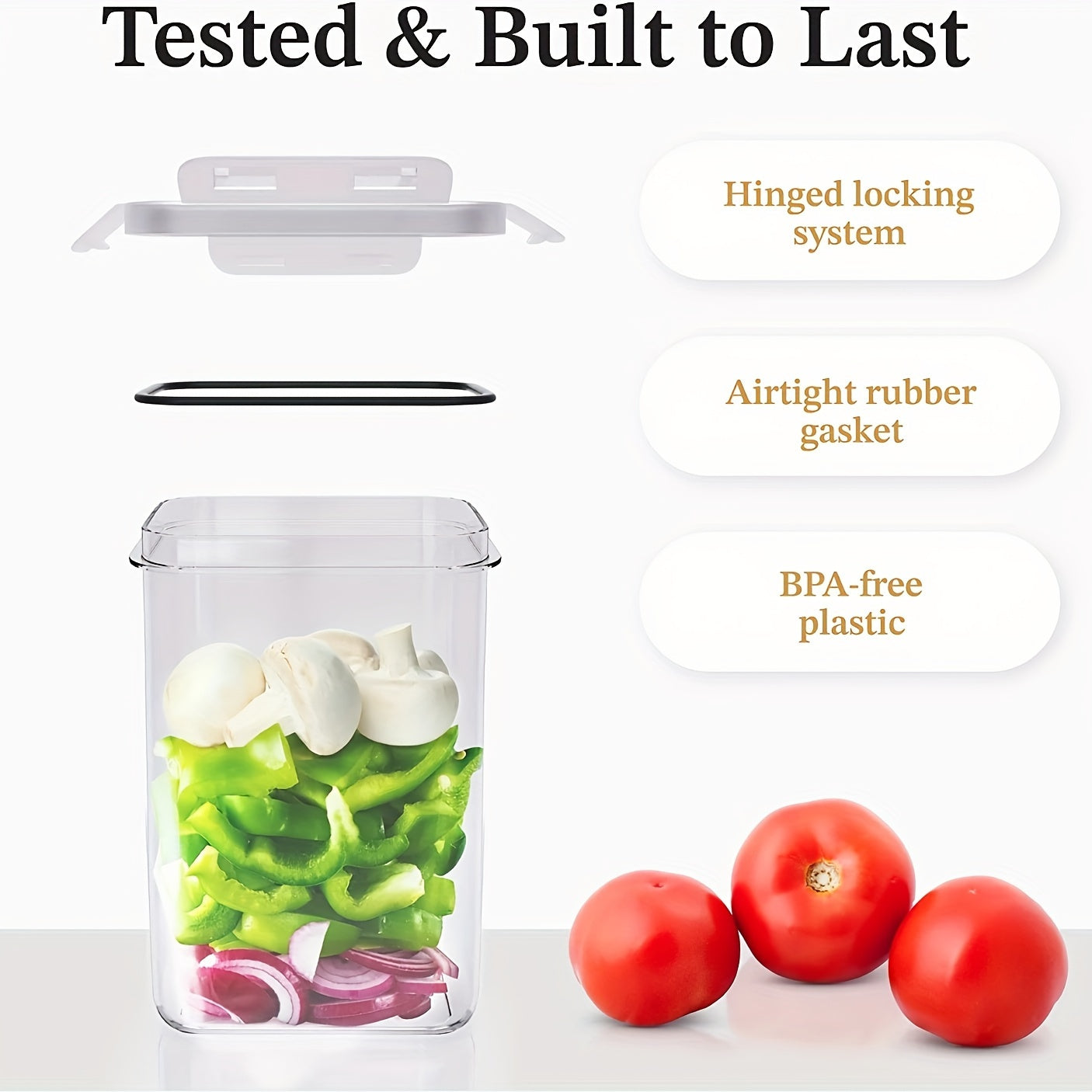 24 pieces of airtight food storage containers complete with lids are perfect for organizing your pantry and kitchen. Made of durable plastic, these canisters are ideal for storing cereal, dry food, flour, and sugar. They are BPA free and come with labels