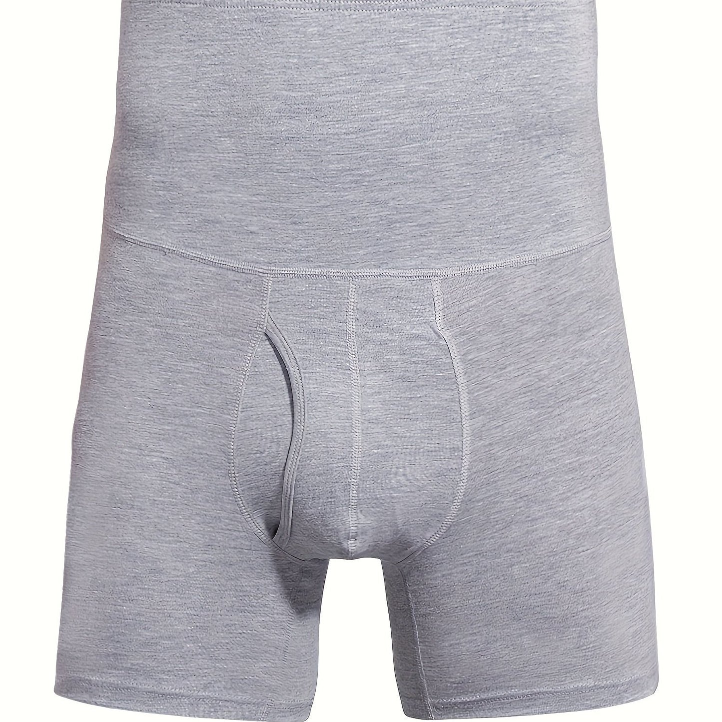 High waist men's cotton stretch underwear with pouch, oversized comfy thermal boxer briefs.