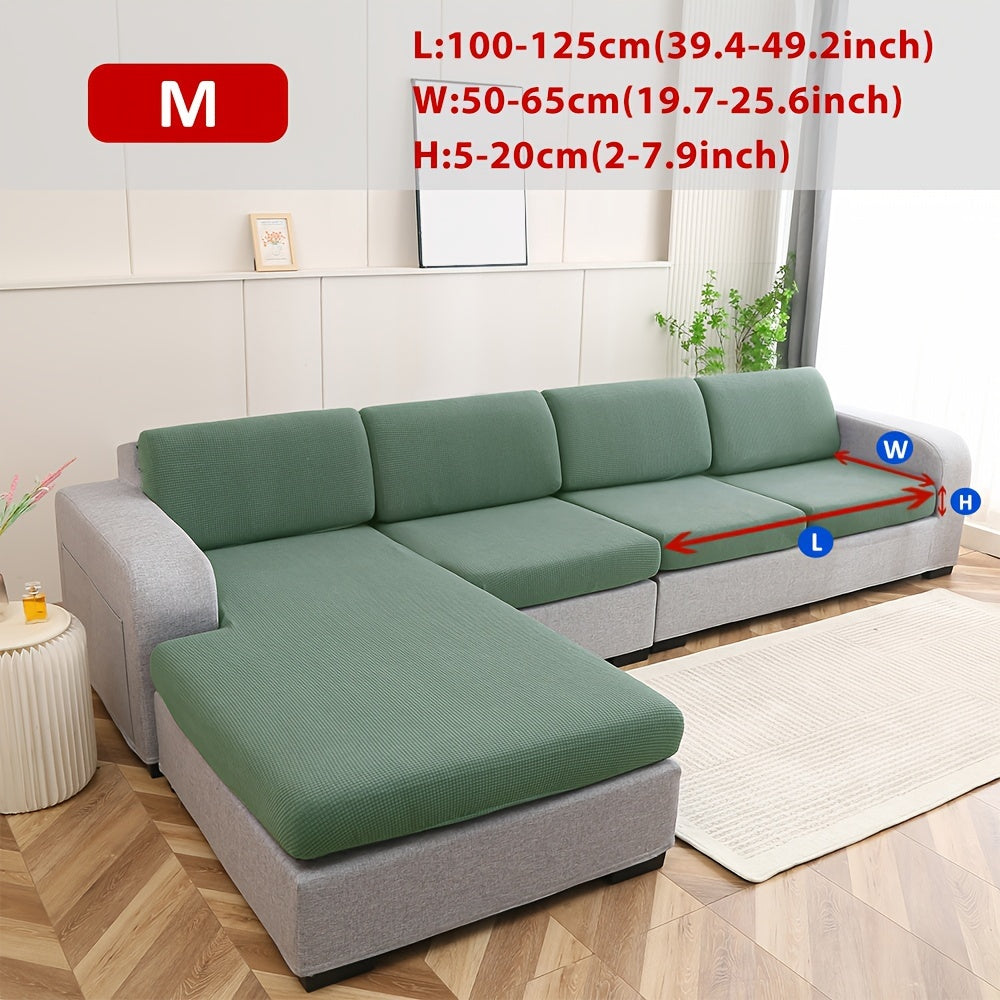 1 piece water-resistant sofa cover with classic elasticity, non-slip design, and easy care to protect and style furniture.