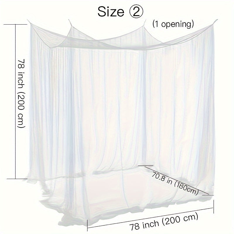 Travel Camping Net Tent 1pc with large space and 15 eye encrypted mesh square mosquito net. Suitable for hammock, camping, bedroom, and yard. Comes in 4 sizes and easy to install.