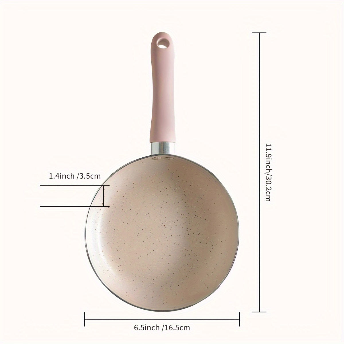 This 16.51 cm Non-Stick Aluminum Skillet features a Silicone Handle and is Dishwasher Safe. Perfect for cooking Eggs and Steaks, this Mini Frying Pan is compatible with Gas Stoves.