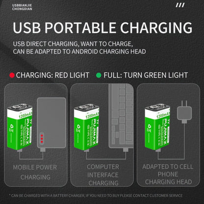 2/4/8pcs of 9v rechargeable lithium batteries with Type-C port charging, ideal for electronic games, toys, and household items.