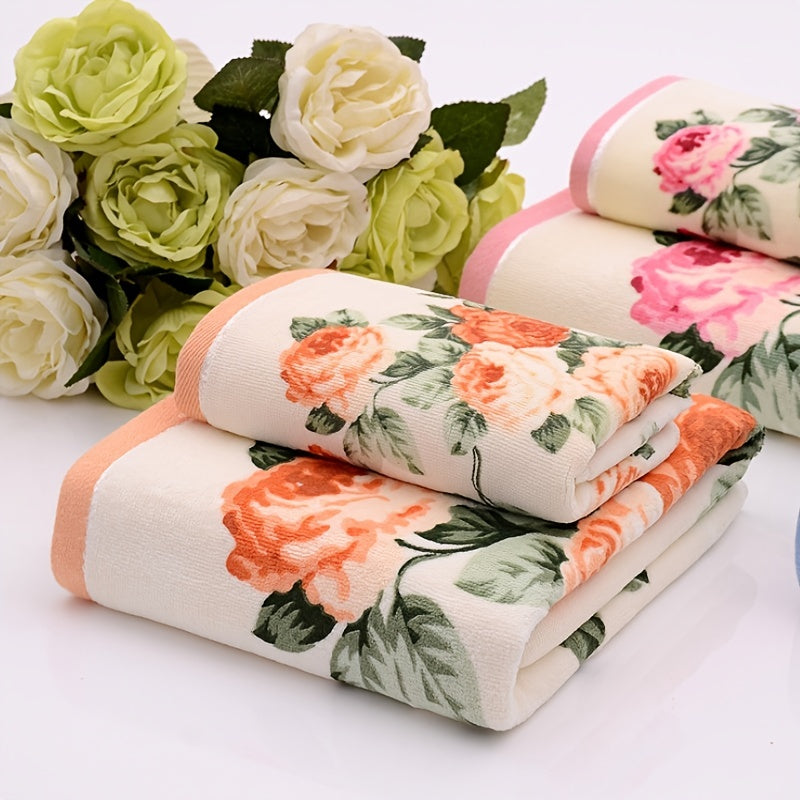 Bohemian flower cut velvet towel set includes bath towel, beach towel, and wash cloths in women's bathroom fashion. Sizes range from 34*74cm to 70*135cm, soft and absorbent.