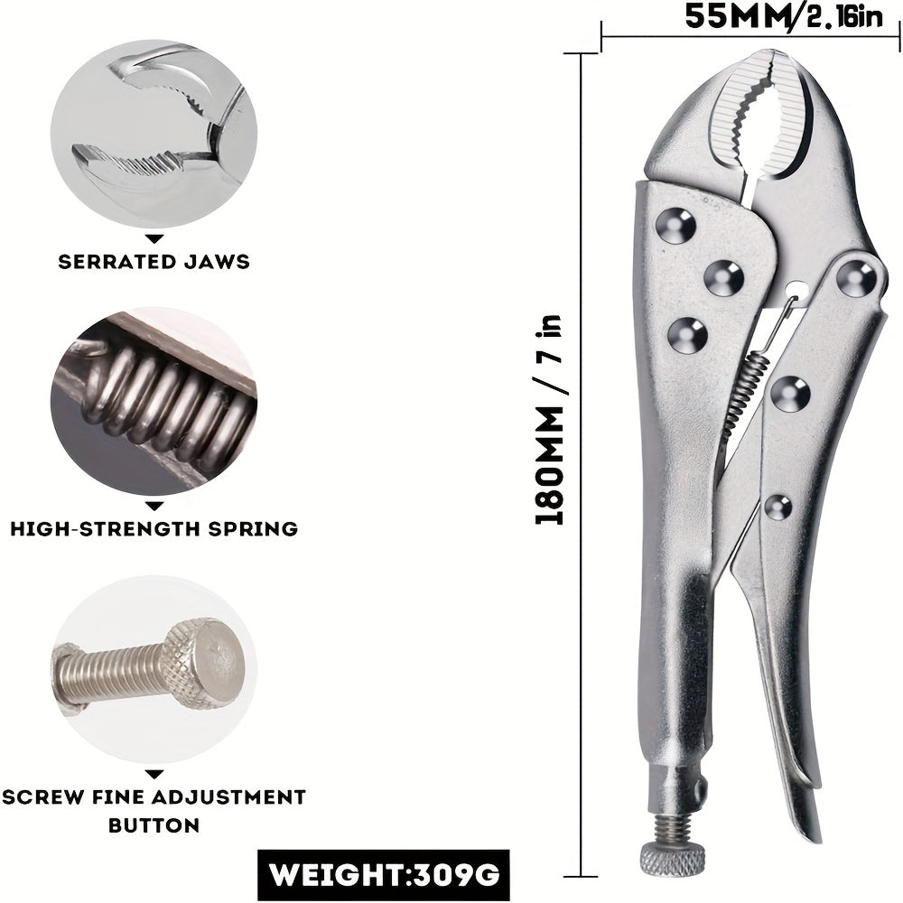 AIRAJ Locking Pliers made of carbon steel for welding and industry use. Features a high torque fixed clamping mechanism.