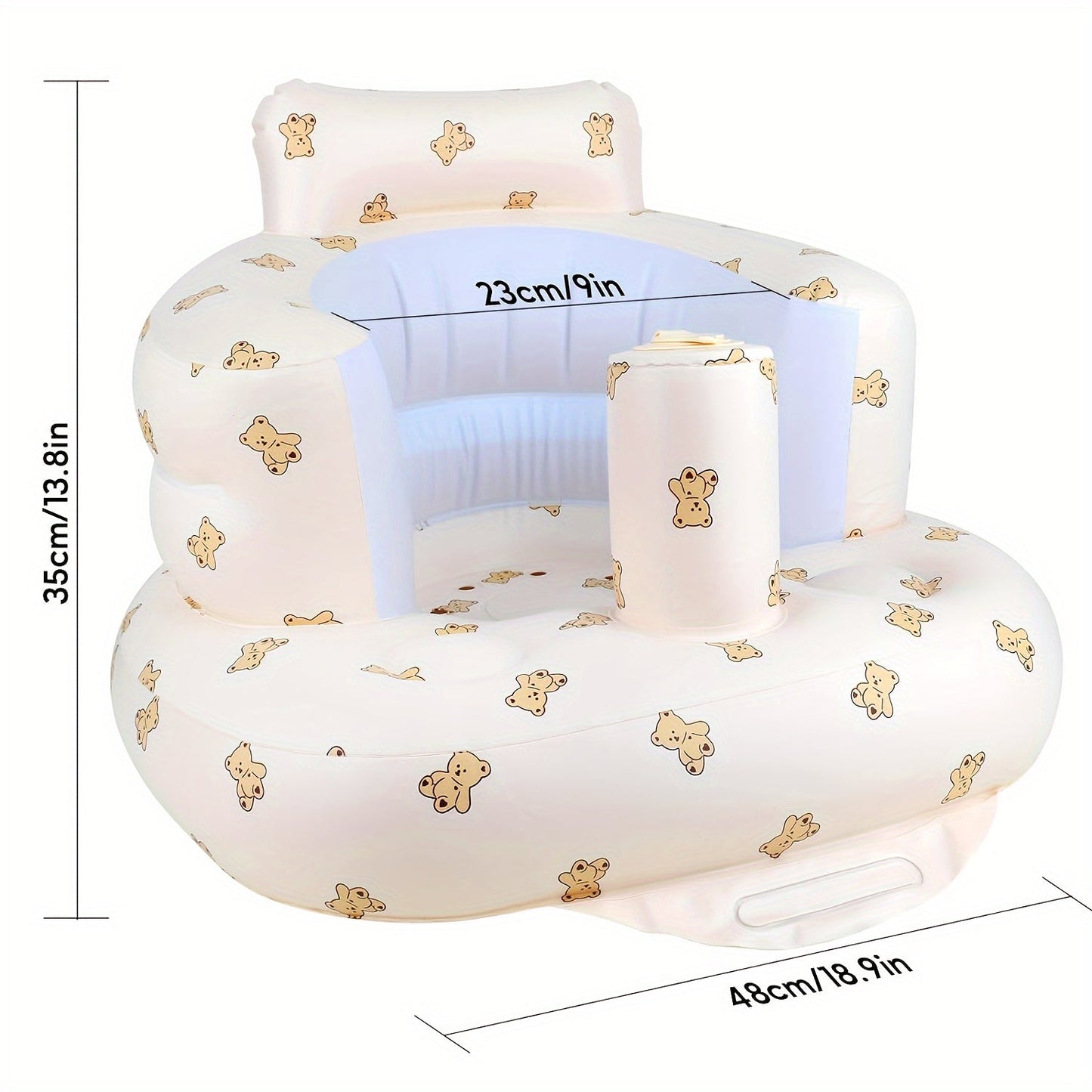 Sitting up just got comfier with this inflatable seat featuring built-in air pump back support. Whether you need a supportive seat for showering or simply lounging on the floor, this sofa chair is your perfect solution.