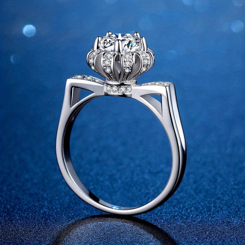 Sterling Silver Cat Ring with Moissanite Stones - Perfect for Birthdays, Proposals, Engagements, Weddings, Anniversaries, and as a special gift for any occasion.