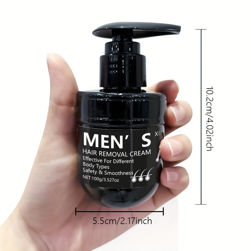 100g Men's Hair Removal Cream with Plant Squalane: Gentle, non-irritating, painless, long-lasting, and suitable for all skin types. Fast cleaning.