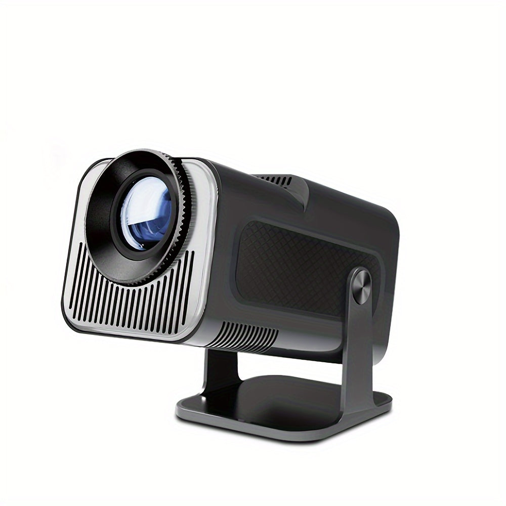 Compact Android 11 home projector with 720P resolution, Dual Band WiFi6, Wireless 5.0, 320ANSI brightness, Auto Keystone &180° rotation for portable cinema experience.