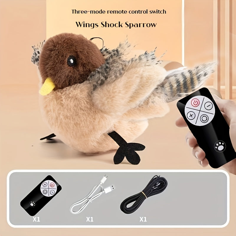 Upgraded USB charging fan with artificial feather wings for cats and dogs