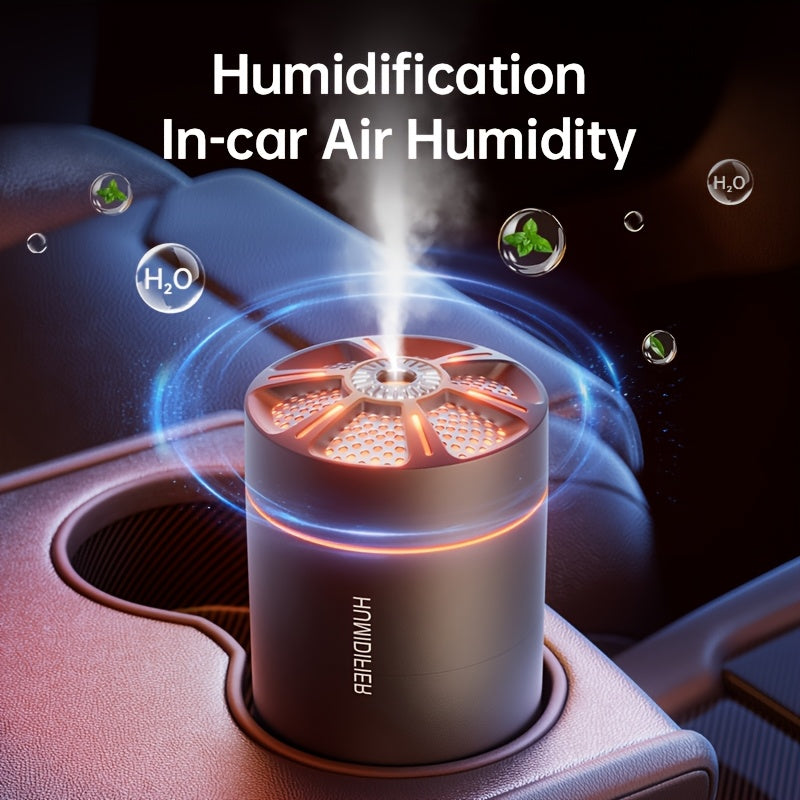 USB powered Nano Mist Humidifier for Car, Office, Bedroom - 180ml Capacity, Fragrance-Free - Safe for All Skin Types.