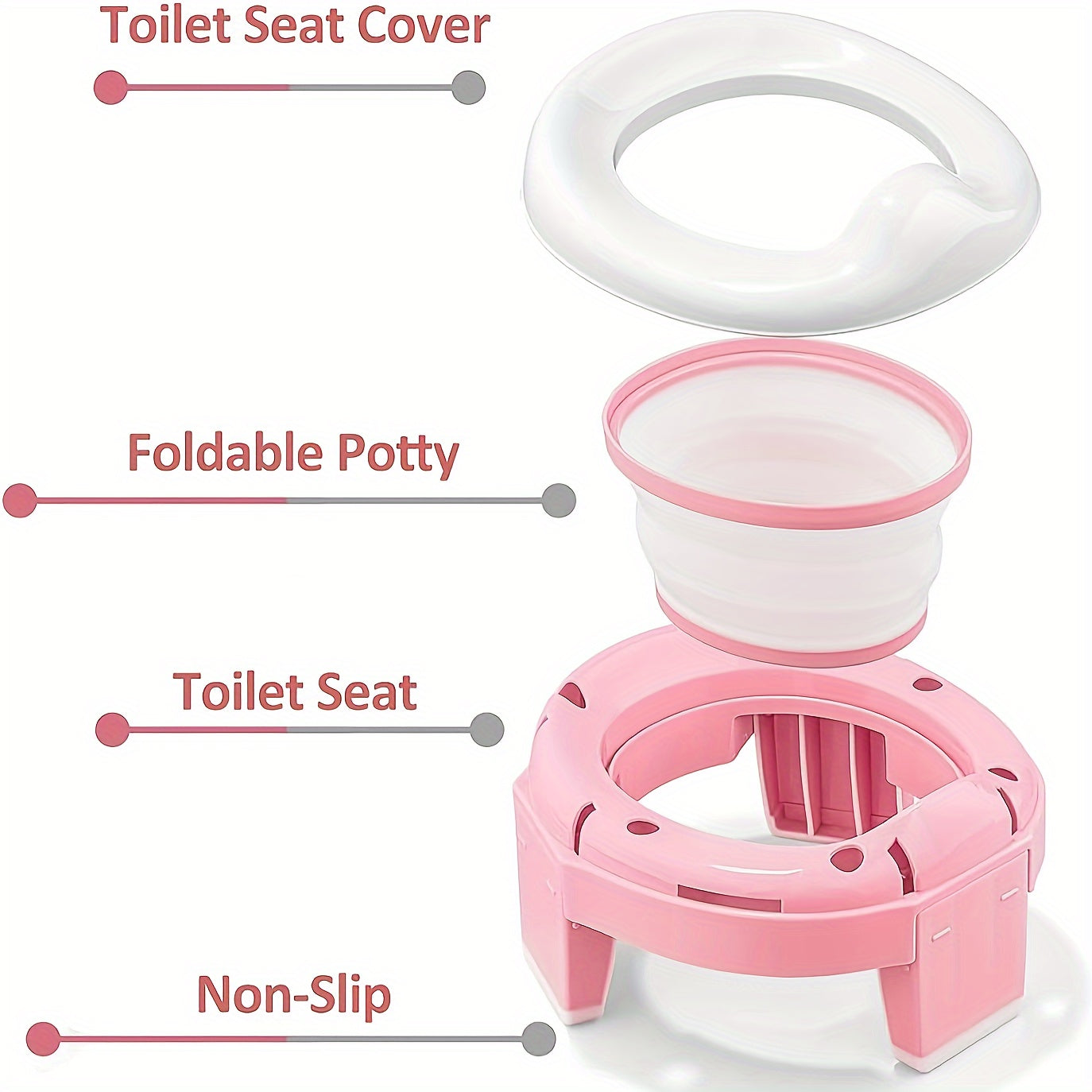 Multipurpose Foldable Travel Toilet Seat - Ideal for Potty Training, Outdoor Adventures, and Holiday Gifting - Perfect for Christmas, Halloween, and Thanksgiving!