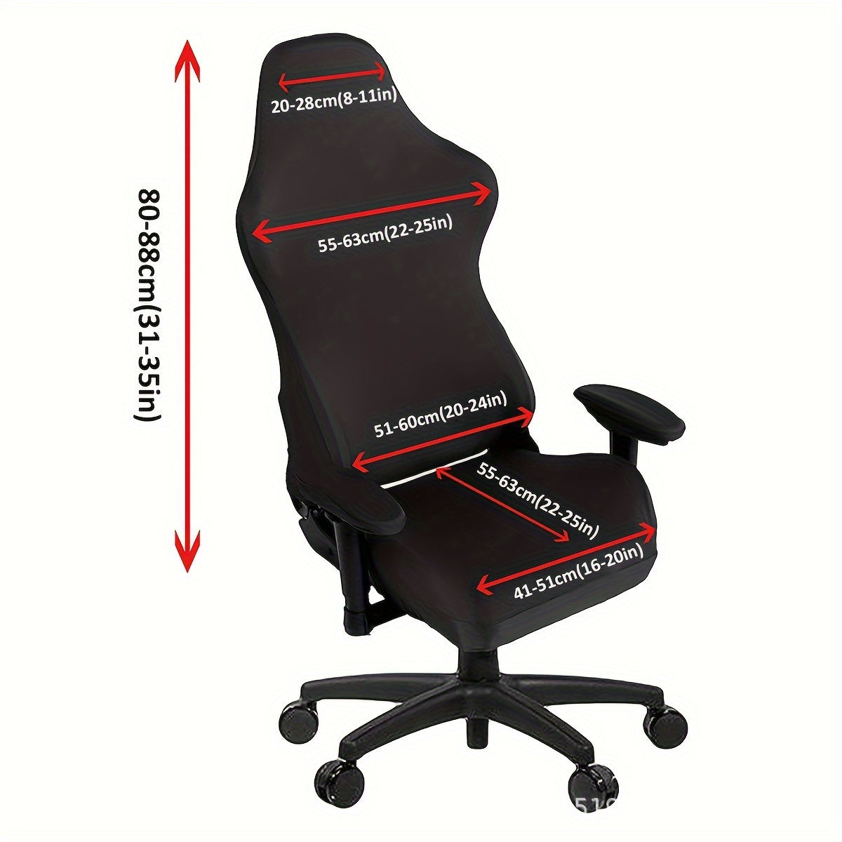 Waterproof gaming chair cover set with 2 armrest covers.