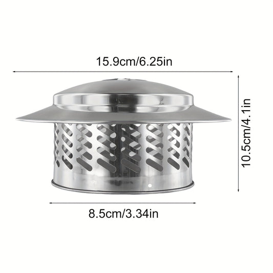 Chimney Cap made of Stainless Steel - Protects from Rain and Wind, Allows for Proper Ventilation of Heating, Cooling and Air Purification Systems