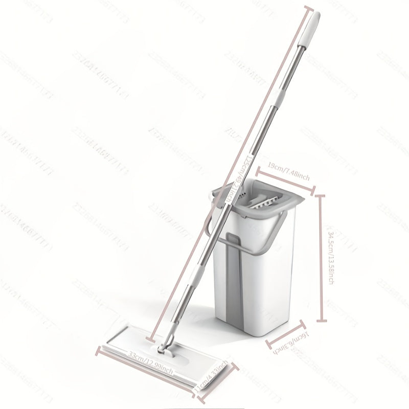 The Microfiber Mop and Bucket Set allows for hands-free washing and can be used for both wet and dry cleaning. It is perfect for cleaning tile, marble, and hardwood floors, as well as other surfaces such as living rooms, bedrooms, bathrooms, kitchens