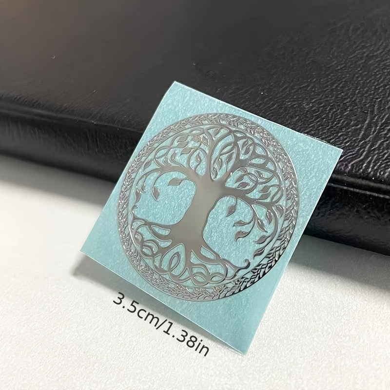 Tree of Life pattern metal sticker for mobile phone or laptop decoration.