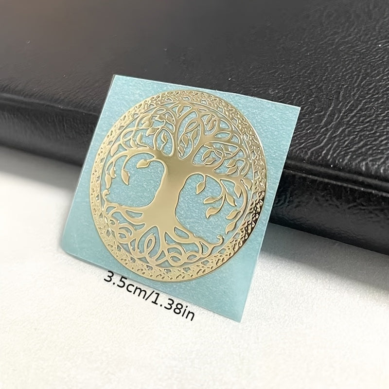 Tree of Life pattern metal sticker for mobile phone or laptop decoration.