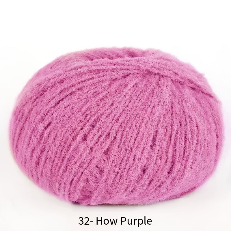 Soft velvet yarn roll made of skin-friendly nylon fiber, 40g mixed color, perfect for DIY hand-knitted plush items like dolls, scarves, blankets, hats, and small accessories.