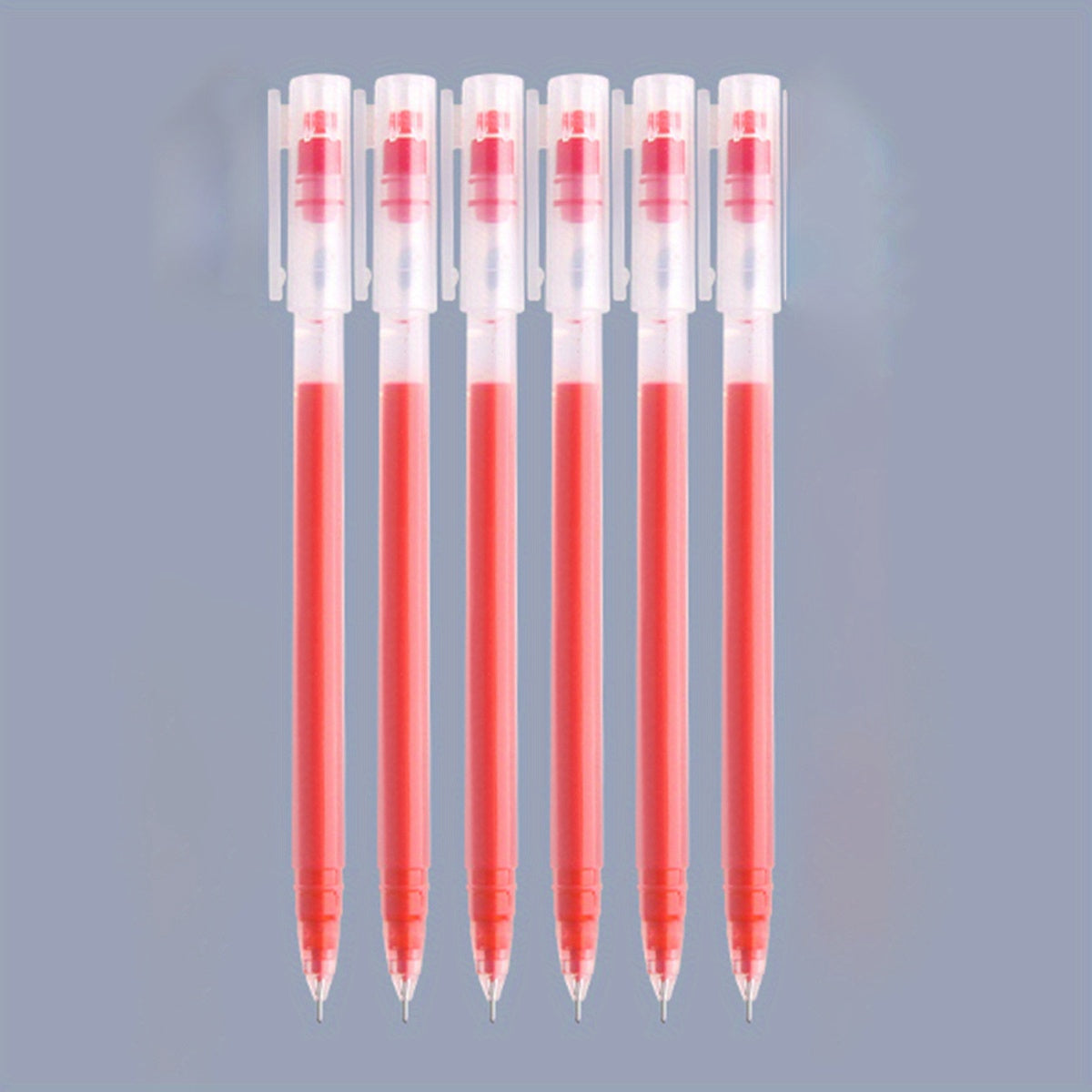 Large capacity gel pens in 0.5mm needle tube, 6 or 10 pcs, ideal for students and office writing.