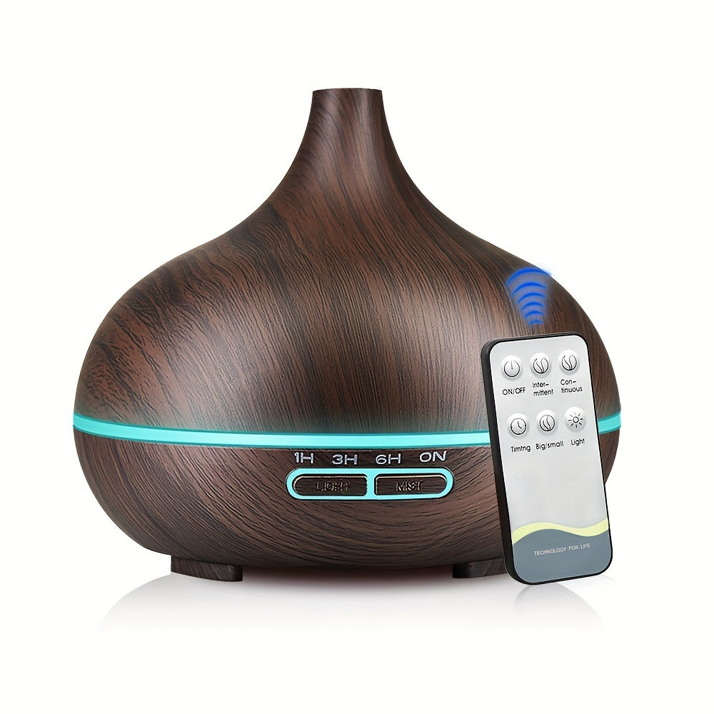 550ml Essential Oil Diffuser with remote control, electric ultrasonic air humidifier, aromatherapy diffuser with waterless auto-off.