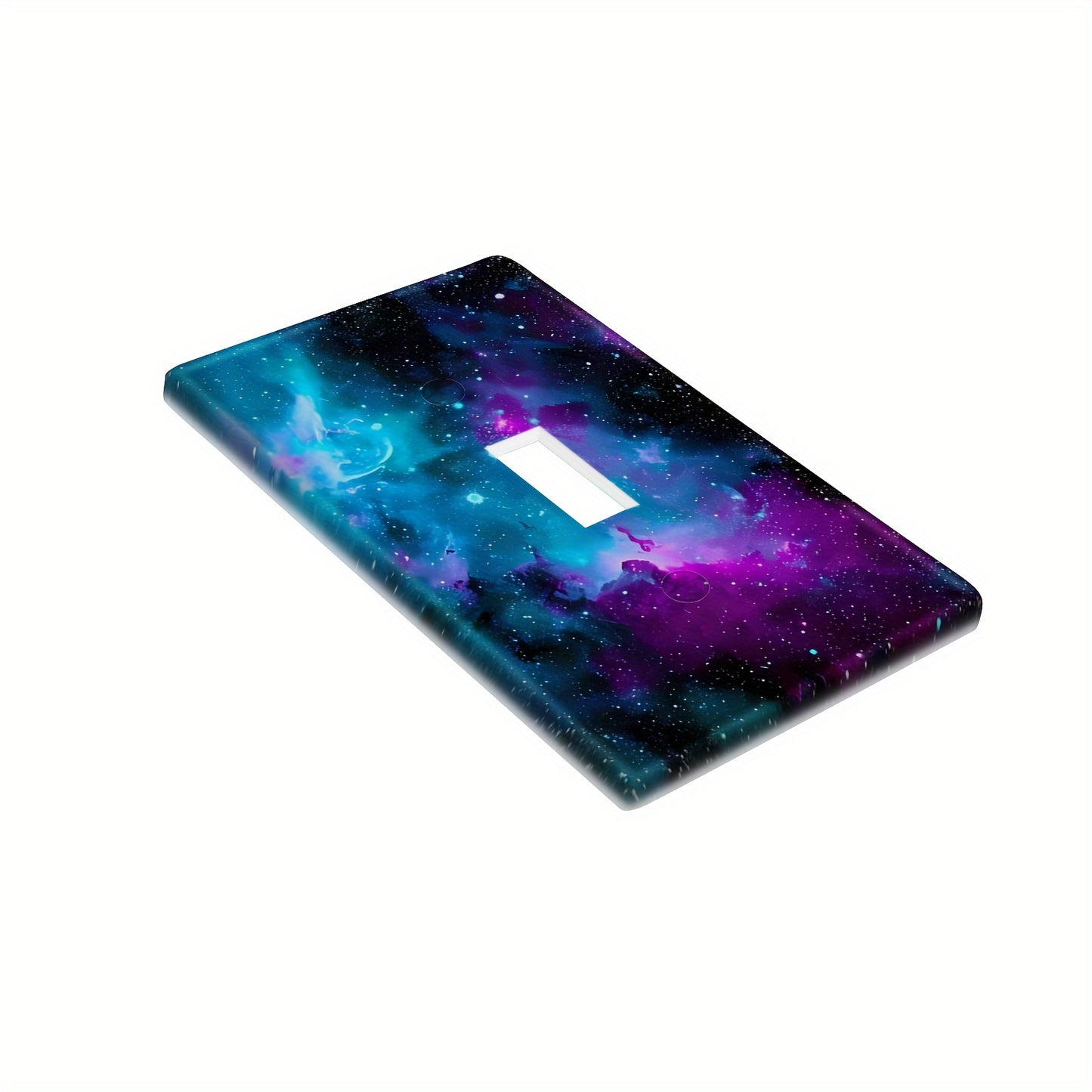 Galaxy Nebula Space Design Light Switch Cover, Screw-In Wall Plate - No Electricity Required for Bedrooms, Bathrooms, Living Rooms