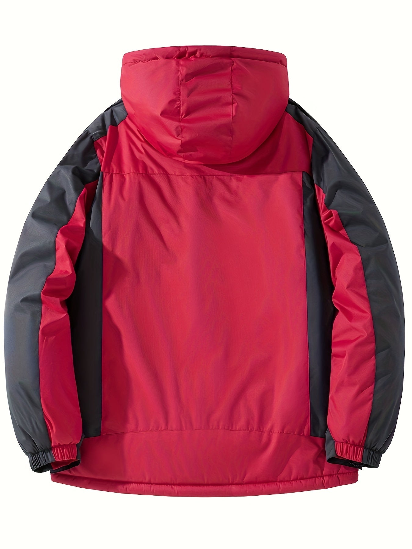 Men's Winter fleece-lined jacket with hood, windproof and trendy, perfect gift.