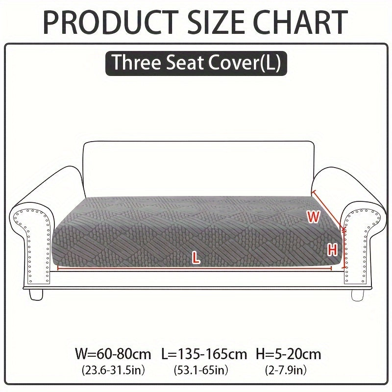 Modern polar fleece jacquard sofa slipcover with elastic band for a fitted look. Machine washable and pet-friendly. Fits sectional, armchair, loveseat, 3-seater, and 4-seater sofas. Includes armrest covers. Great Christmas gift idea.