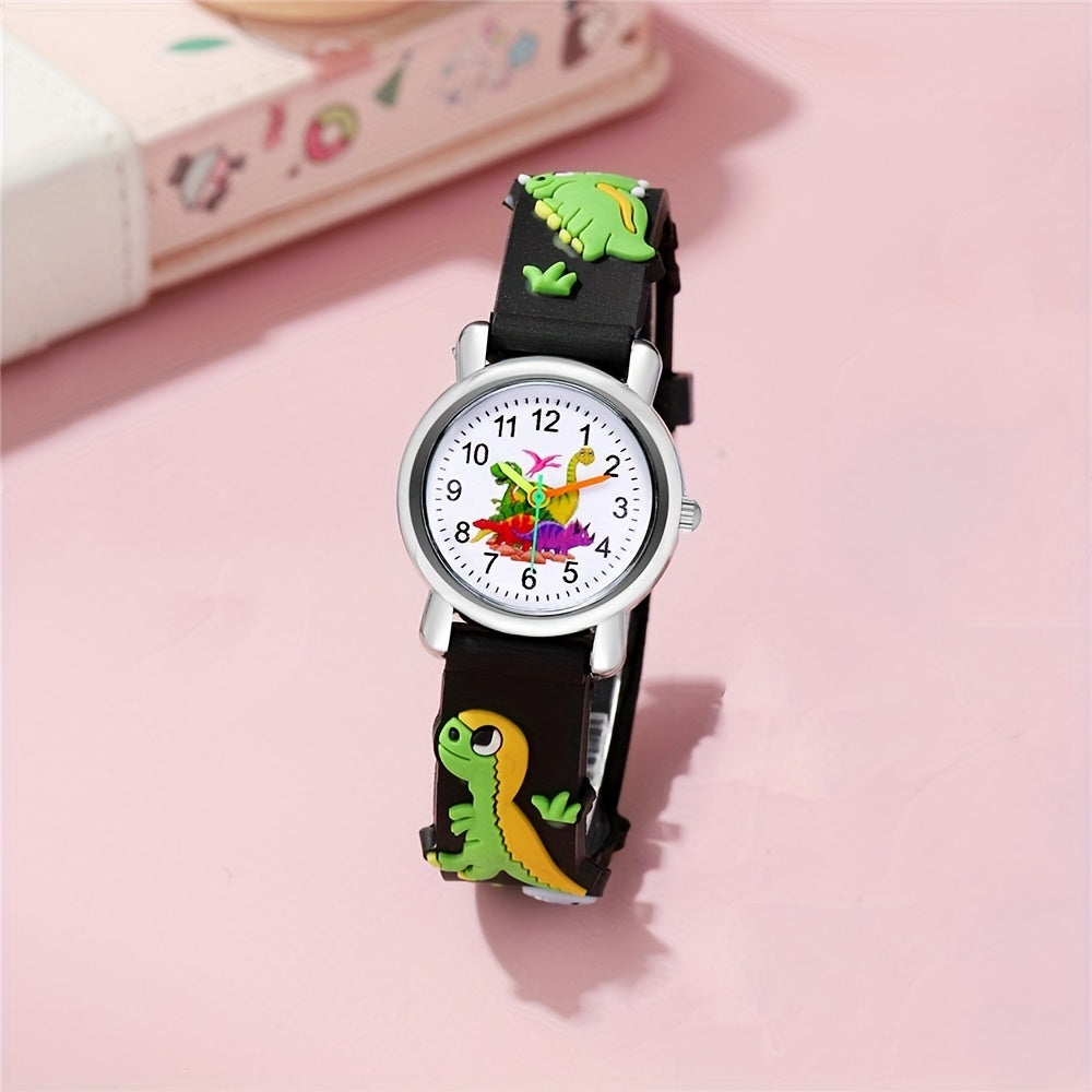 Kids' Dinosaur Quartz Watch - Fun Gift for Students, Battery-Powered