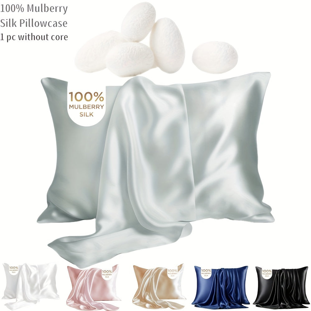 Get yourself a luxurious 100% mulberry silk pillowcase in a stunning silvery gray color. This 19mm silk pillowcase features a double-sided design that is gentle on both hair and skin. The hidden zipper adds a touch of elegance, making it a perfect gift