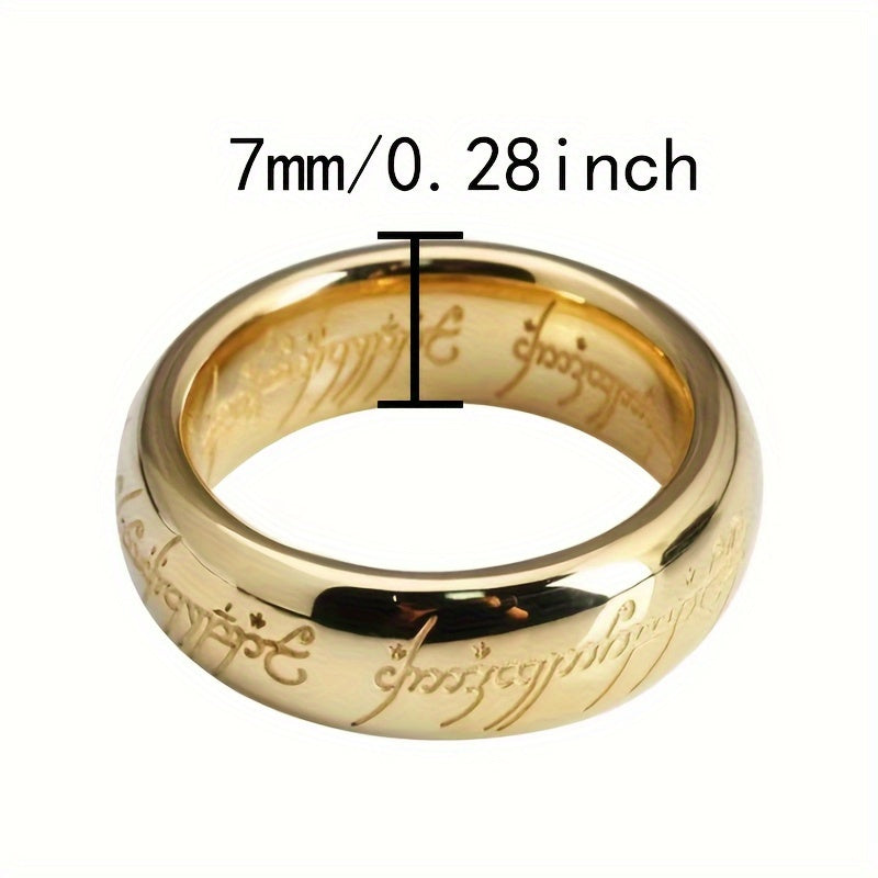 Timeless Men's Stainless Steel Ring - Strong and Durable Titanium Steel Fashion Statement for Any Occasion