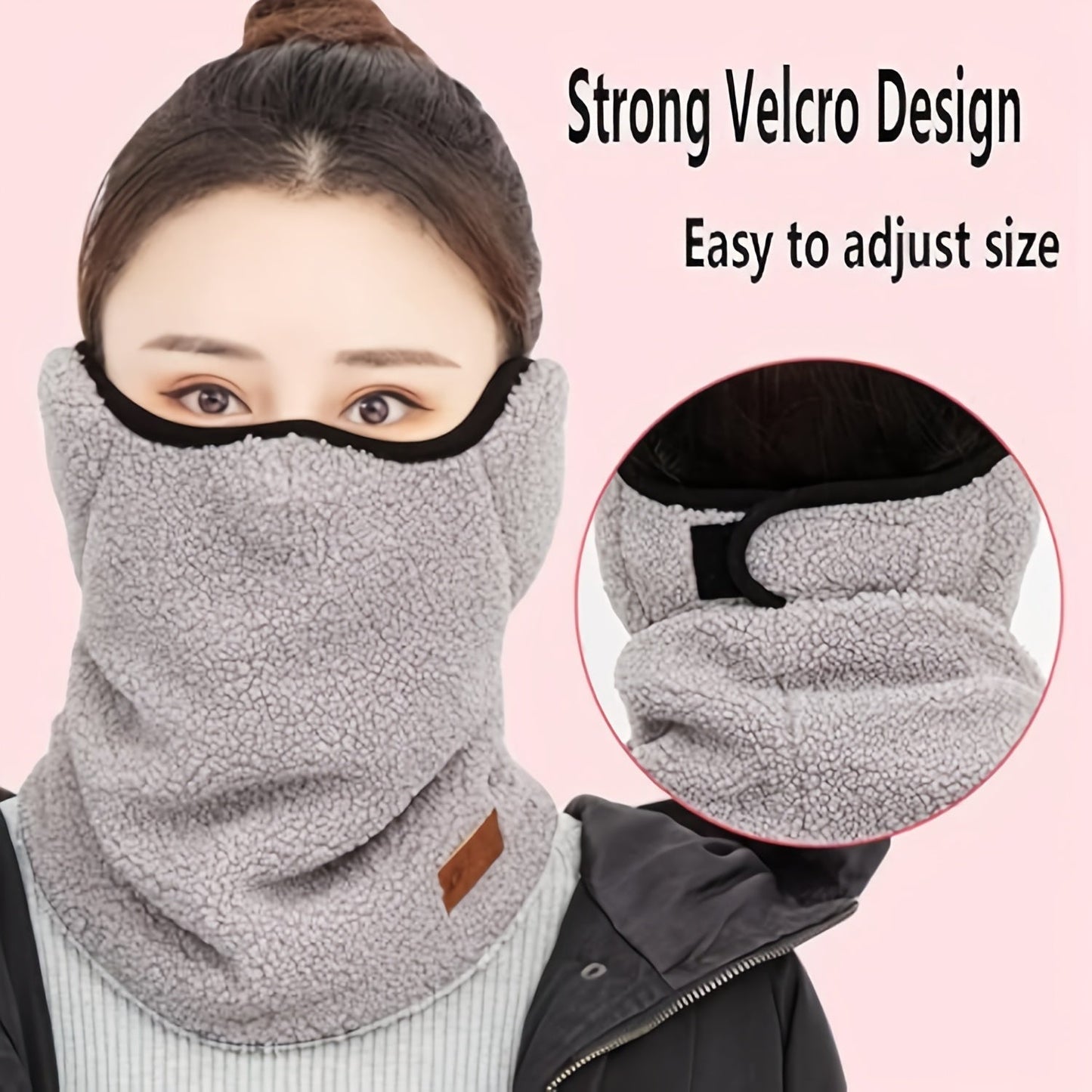 Stay warm and stylish this winter with the Boho Style Women's Fleece Neck Gaiter. This windproof scarf features earflaps and is made of thickened polyester for ultimate warmth and comfort. Perfect for outdoor activities like cycling, this knitted scarf