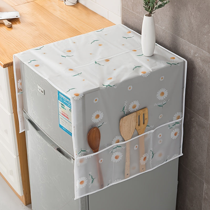 Protect your refrigerator and washing machine with this waterproof dust cover. It also features storage pockets for added convenience. Keep your kitchen and laundry appliances organized and safe with this multi-use protection solution.