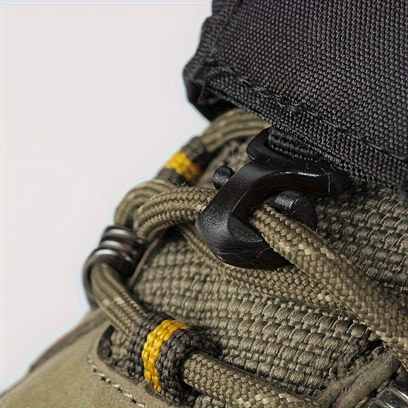 Waterproof snow gaiters for hiking, walking, and mountain climbing with adjustable fit.