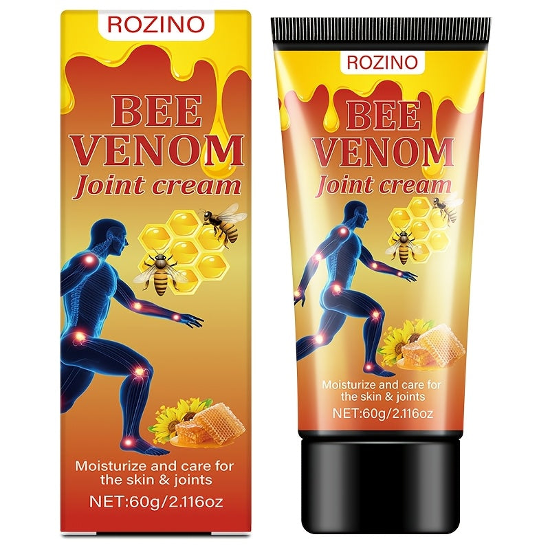 Rozino Bee Venom Joint Cream Stick - 60g | Hydrating formula with honey & plant essences | Ideal for sports recovery | Portable & easy to use