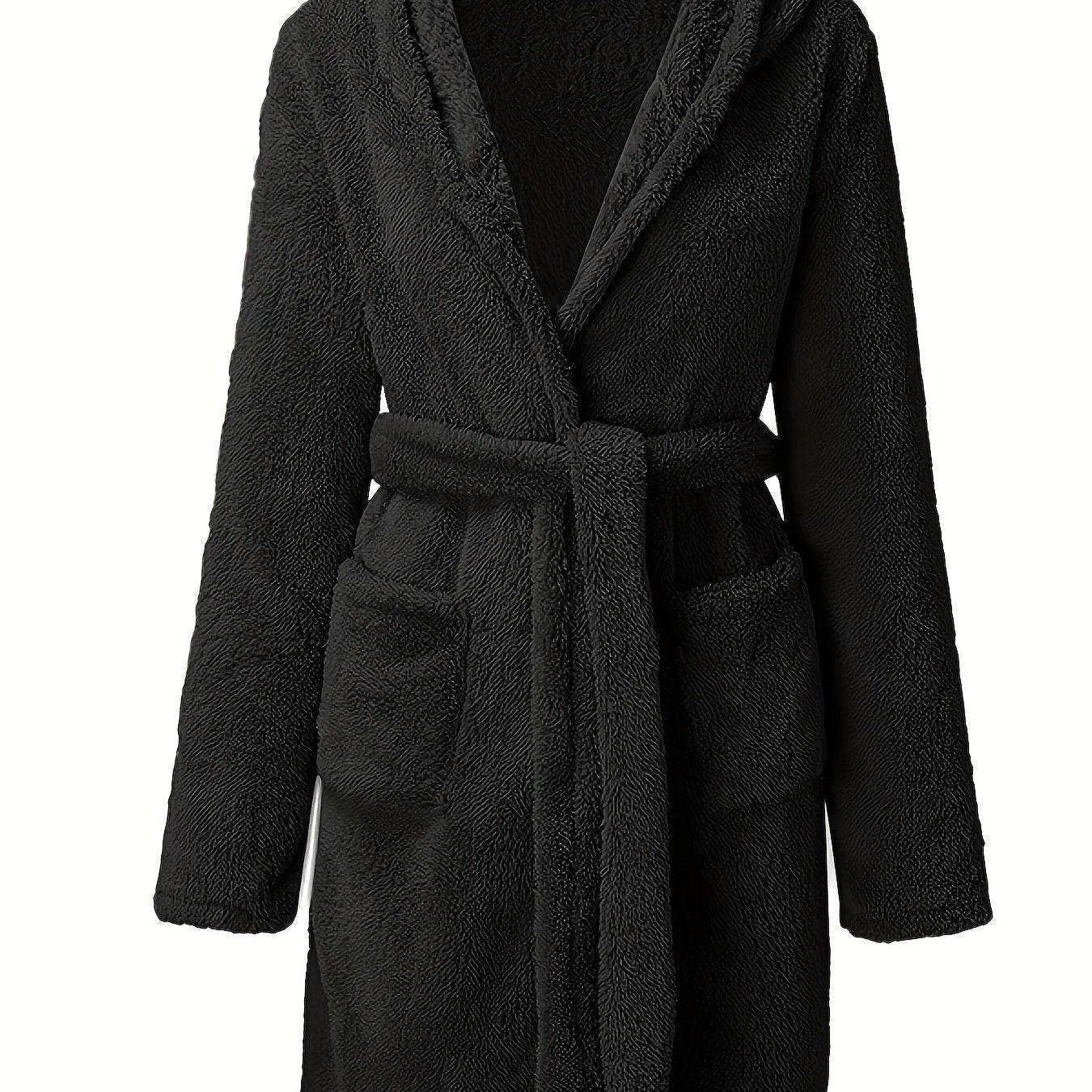 Men's warm robe with fleece lining - cozy, thick, and comfortable. Perfect for fall/winter. Machine washable.