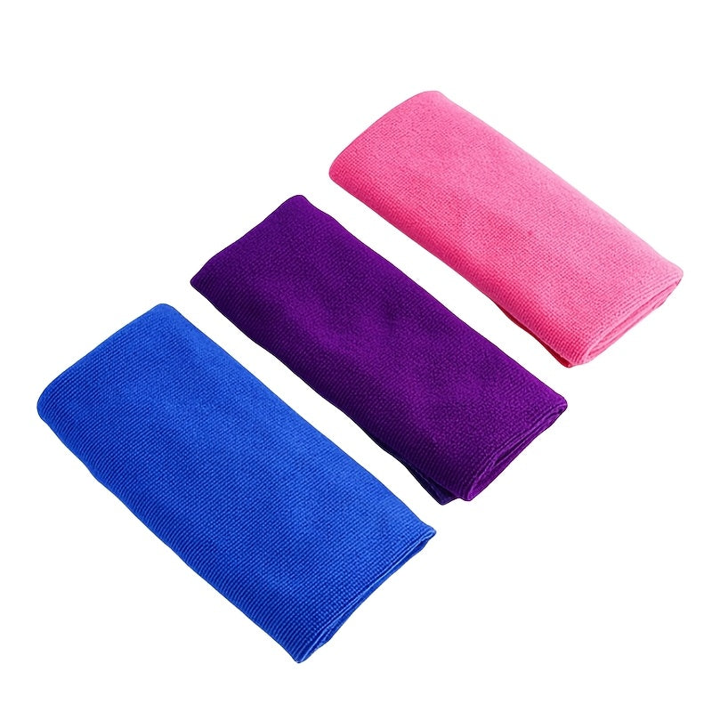 Modern Microfiber Towel - 34.98x74.98 cm, 100% Polyester, Ideal for Barber Shop, Bathroom, Beach, Pool, Gym - Pink/Purple/Blue